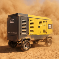 Compresseur d'air haute pression Atlas Copco Vnano V1200 25 bar 360 psi portable et mobile avec roues