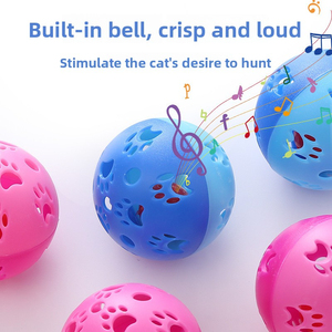 Bola mainan plastik 5cm kucing lucu dan sederhana cakar kucing bola lonceng Dingdang suara Self Hi Stress bantuan kucing mainan hewan peliharaan mainan - Product Image 3