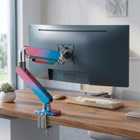 Nuevo Soporte para Pantalla de Ordenador, Degradado Rosa Azul, 24 Pulgadas, Aleación Metálica, Directo de Fábrica, Personalizado, Efecto de Recubrimiento UV Brillante, 2 a 10 KG