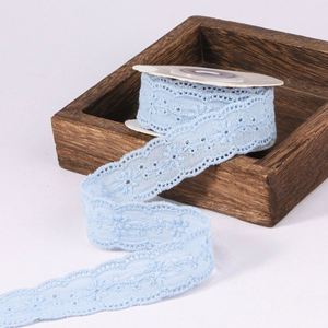 Ruban de dentelle brodé doux de haute qualité de 2,5 cm pour l'embellissement des chemisiers et des blouses, 10 yards/rouleau - Product Image 6