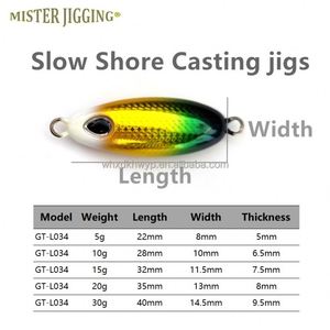 Señuelo de Pesca Orjd <span class=keywords><strong>MISTER</strong></span> JIGGING, 20g 30g, Swimbait Artificial con Ojos 3D Luminosos, Señuelo Metálico para Pesca en Alta Mar - Product Image 4