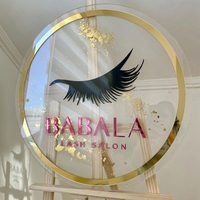 Lettres de logo personnalisées découpées au laser, plaque signalétique, enseigne publicitaire pour salon de beauté