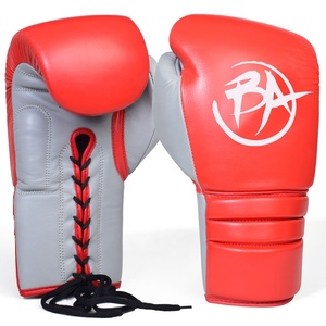 Gants de boxe à lacets en cuir véritable rose pour femme avec logo personnalisé - Product Image 2
