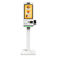 Kiosque de commande automatique pour restaurant personnalisé, écran tactile Android/Windows de 21,5/24/27/32 pouces, SDK activé, gestion basée sur le cloud, QR