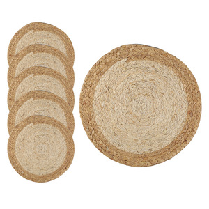 Woven Corn Husk Placemat Round Natural Eco-friendly Table Mat Non-slip Home Decor - Product Image 5