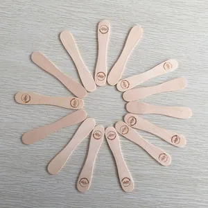 Natural birch wood ice lolly sticks spoons with customized brand logo for ice cream