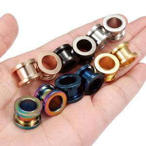 فرن توسيع الأذن من الفولاذ المقاوم للصدأ ، طلاء فراغي ، ثقب الأذن المنزلق الأساسي لهدية توسيع ثقب الأذن البسيطة - Product Image 3