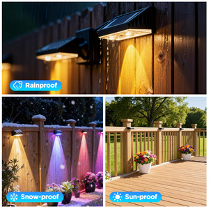 Lampes solaires de jardin IP67, lampes de clôture, lampes murales, éclairage extérieur étanche IP65, lampes de couloir - Product Image 4