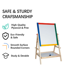 Chevalet de table en bois pour enfants avec rangement, pour <span class=keywords><strong>dessin</strong></span> et peinture, organisateur d'art Montessori, jouet, logo personnalisé OEM ANNA & BECK - Product Image 3