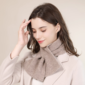 100%ウール製カスタムロゴ入りレディースロングスタイル冬用スカーフ ウールカシミヤビジネスアクセサリー冬用スカーフ 大人用 - Product Image 4