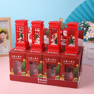 Venta al por mayor <span class=keywords><strong>de</strong></span> cabinas telefónicas creativas <span class=keywords><strong>de</strong></span> Papá Noel con luces pequeñas iluminadas, regalos <span class=keywords><strong>de</strong></span> Navidad, adornos <span class=keywords><strong>de</strong></span> dibujos animados para mesa. - Product Image 5