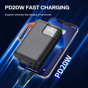 2025 최신 전원 은행 20000mah 고속 충전 휴대용 전원 은행 내장 케이블 10000mah 20000mah 전화 배터리 은행 - Product Image 5