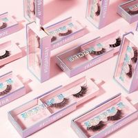 Caja de pestañas de diseño libre, etiqueta privada personalizada, caja de embalaje de pestañas falsas, cajas de pestañas postizas vacías de lujo