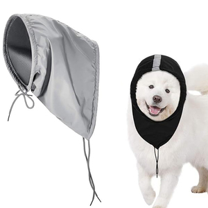 Cache-oreilles pour chien, bandeau pour oreilles de chien, accessoires pour animaux de compagnie, chapeau pour chiens, cache-oreilles pour chiens, colliers pour chats, sweats à capuche gris pour grands chiens - Product Image 1