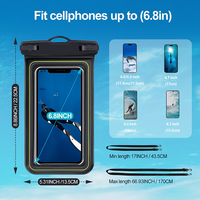 Sac étanche pour téléphone portable en PVC de haute qualité RTS, flottant, universel, pour piscine et plage