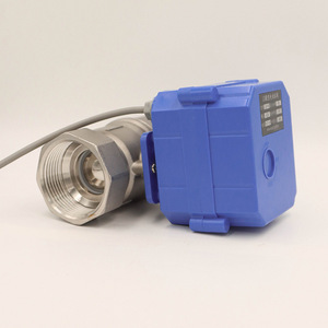 Mini Válvula de Bola Eléctrica de Alto Torque de Acero Inoxidable DN32 5V 12V 24V 220V, Válvula de Drenaje para Control de Agua y Aceite, Compatible con OEM - Product Image 1