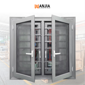 Fenêtre à battant en aluminium à double vitrage personnalisable de conception professionnelle avec moustiquaire - Product Image 1