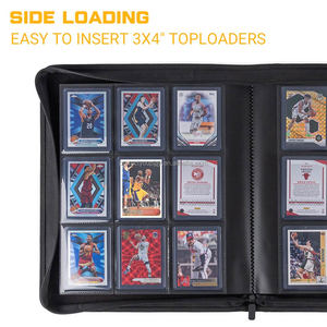 Cao cấp Toploader chất kết dính 4 9 12 16 túi giữ 288 thẻ Toploader thẻ dây kéo chất kết dính tùy chỉnh TCG 9 túi Top loader chất kết dính - Product Image 6