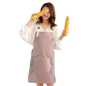 Wholesale Water-drop Oil Resistant Cooking Bib Kitchen <b>Apron</b> with Hand Wipe & Pocket for Women <b>Men</b> Chef - Product Image 6
