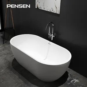 Chinese Supplier Custom Color Pure Acrylic Resin Stone Bathroom Freestanding Bathtubs