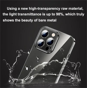 Siêu mỏng PC cứng tinh thể rõ ràng trường hợp đối với iPhone 17 16 15 14 cộng với 13 12 11 Pro Max XR <span class=keywords><strong>Glossy</strong></span> trong suốt máy ảnh bảo vệ Bìa - Product Image 5