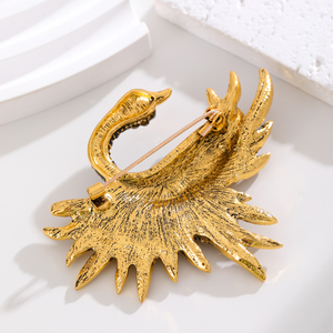 Water Diamant Dier Vogel Broche Retro Kolibrie Borst Bloem Borst Bloem Niche Vogel Feest Diner Broche - Product Image 3