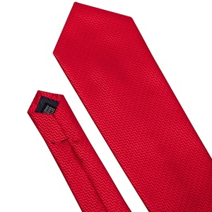 Cravatta Jacquard personalizzata ampia cravatta rossa da <span class=keywords><strong>uomo</strong></span> <span class=keywords><strong>cravatte</strong></span> in <span class=keywords><strong>seta</strong></span> semplice con fazzoletto da taschino - Product Image 6