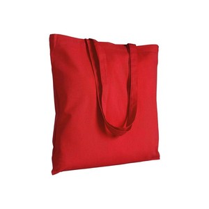 Borsa Shopper in Cotone Personalizzabile Media 30-50cm con Manico Superiore e Manico Lungo Rossa per Uso Quotidiano Made in Italy - Product Image 1