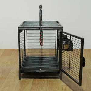 25.59 İnç Ferforje Kuş Taşıma Kafesi, Taşınabilir ve Hafif, Papağanlar, Conures ve Muhabbet Kuşları için Kolay Kurulum - Product Image 2