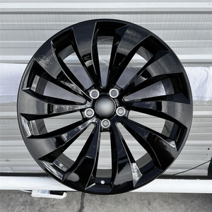 Jantes en alliage forgé à rayons biseautés élégants, finition brillante CNC, roues en aluminium 6061 pour modification automobile haut de gamme - Product Image 1