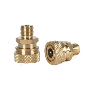 <b>Quick</b> Connect Female Coupler 8mm M10x1 18BSP Brass High Pressure Air Hose Fitting for Pneumatic Systems - Product Image 1