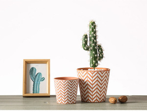 Pot de fleurs OEM en céramique simple, style chinois, avec trou de drainage, pour <span class=keywords><strong>jardin</strong></span>, lot économique - Product Image 2