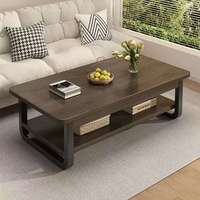 Table basse moderne minimaliste haut de gamme en bois massif écologique et durable pour petits appartements - Meuble de salon simple