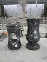 Lampe funéraire européenne moderne de granit de lampe de vase de lanterne de cimetière pour l'usage de cimetière