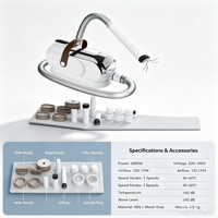 Aspirateur à poils d'animaux silencieux, machine à aspirer électrique pour le toilettage des chiens et des chats, kit de toilettage multifonction pour animaux de compagnie, utilisation domestique