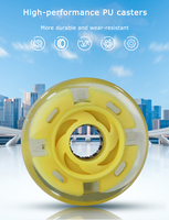 Roue de scooter de 120 mm avec lumière LED, roue de scooter durable grise, 72 mm/76 mm/80 mm, roue de patin à roulettes à rebond élevé
