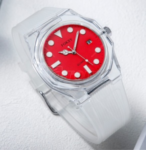 Vente en gros personnalisé hommes montre-bracelet personnalisation étanche de haute qualité en plastique transparent de luxe montre-bracelet à quartz pour hommes - Product Image 6