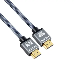 Fabriek Oem Grey 8K Hdmi Kabel 2.1 Mannelijk Naar Mannelijk Hoge Snelheid Hdmi 2.1V Kabel 1/1.5/2/3 Meter Hdmi Kabel 8K 60Hz Voor Hdtv