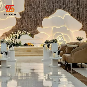 SMOOTH Luxury Stupendous Acrylic LED <b>Light</b> <b>Rose</b> Floral Backdrop Single Flower Wedding Arch for Event Stage Props - Product Image 1