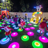 Baldosa Interactiva para Pista de Baile, Luces de Escenario para Juegos Infantiles, Equipo de Decoración LED RGB de Protección Ambiental para Eventos al Aire Libre