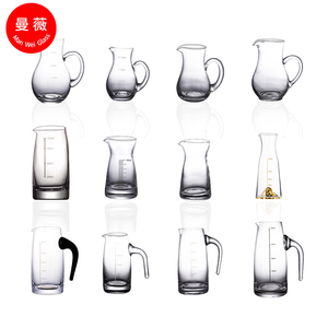 Logo personnalisé Diviseur de verre à vin blanc Distributeur de vin Pichet à liqueur avec bec verseur et balance Petit Soju Maotai Carafe avec poignée - Product Image 1
