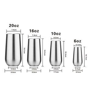 Gobelet à vin moderne de 6 oz, vente en gros, double paroi, acier inoxydable, isolé, logo personnalisé, utilisation en fête, tendance 2023 - Product Image 5