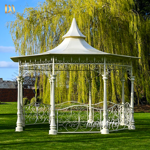 ศาลาเหล็กดัดทรงแปดเหลี่ยมสไตล์วิคตอเรียนประดับตกแต่งอย่างงดงามพร้อมกระจกสำหรับสวนกลางแจ้ง - Product Image 3