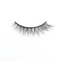 Fournisseur direct d'usine, cinq paires de faux cils longs en cheveux synthétiques naturels, croisés, tridimensionnels, multicouches, en plastique noir
