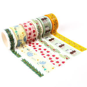 VOGRACE – ruban adhésif japonais washi imprimé avec logo, <span class=keywords><strong>dessin</strong></span> animé, personnalisé, bon marché, kawaii love washi, cadeau - Product Image 2
