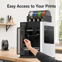 Imprimante 3D FDM H2D AMS Combo 40W Originale Multicolore Vitesse d'impression rapide automatique 600 mm/s Machine d'impression de bureau fermée