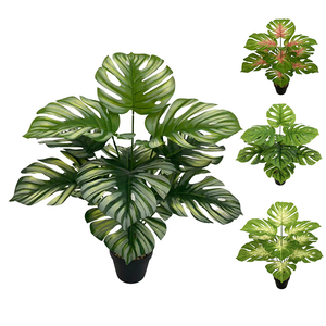 Fausse plante décorative d'intérieur, bonsaï artificiel petites plantes grandes feuilles sans <span class=keywords><strong>pot</strong></span>, <span class=keywords><strong>pot</strong></span> de fleur intérieur avec fleur artificielle - Product Image 6