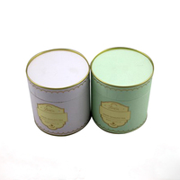 Design fantaisie luxe thé fleur vin emballage cadeau boîte ronde en papier Tube cylindre boîte