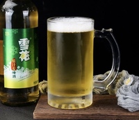 Grandes tasses à boire Chope à bière Verres 1 litre Chope à bière Verre lourd Verre à pinte Grand verre à vin