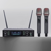 LG-780DSP avec fonction de rétroaction, microphone sans fil UHF double portatif 2 canaux pour l'enseignement/conférence/parole/fête/chant